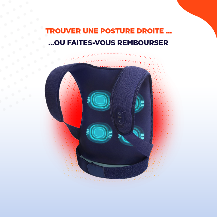 PosturePro | Ceinture de posture avec massage chauffant pour un dos plus droit et détendu.