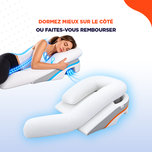 SleepEase | Système de coussins pour dormir sur le côté sans écraser l'épaule