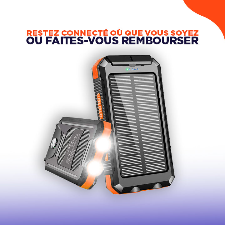 SolarCharge | Batterie solaire robuste pour rester connecté sous le soleil du Maroc