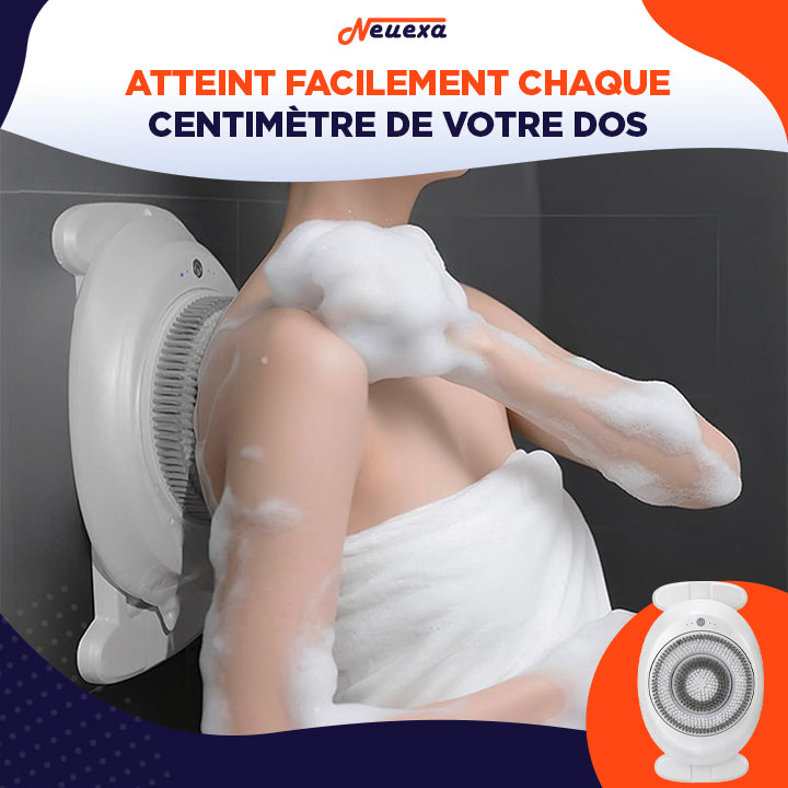 Velora™ | Brosse de douche rotative pour une peau plus douce et un nettoyage complet.