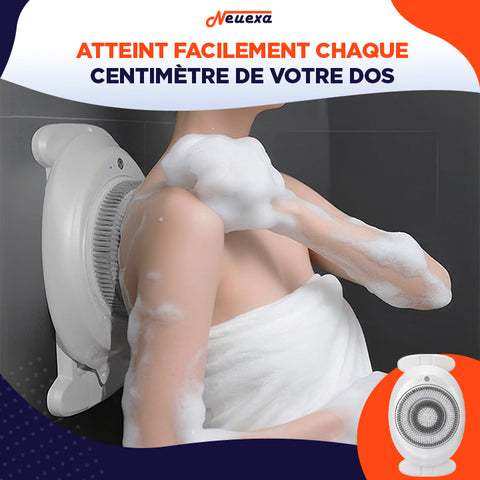 Velora™ | Brosse de douche rotative pour une peau plus douce et un nettoyage complet.