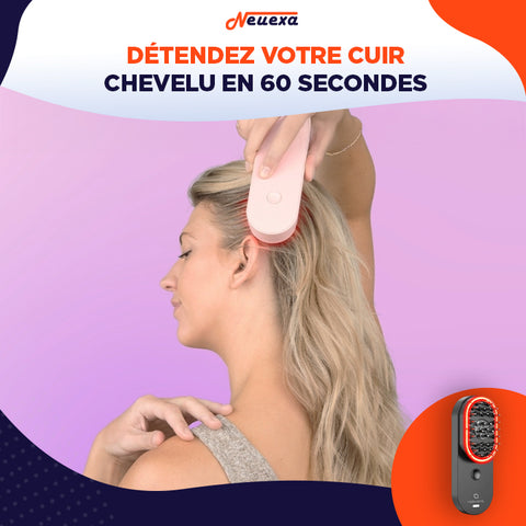 ScalpRevive | Brosse massante vibrante pour soulager les tensions et nourrir le cuir chevelu