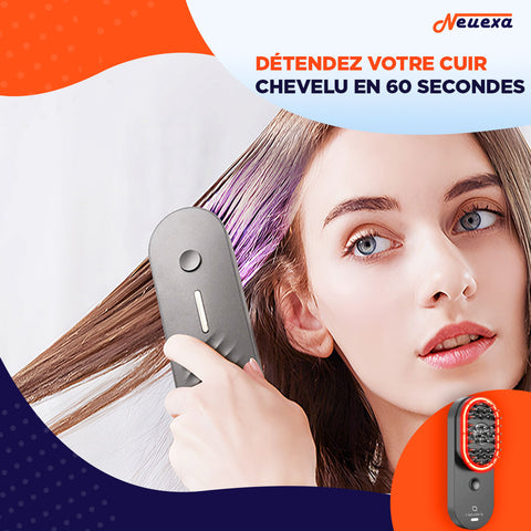 ScalpRevive | Brosse massante vibrante pour soulager les tensions et nourrir le cuir chevelu