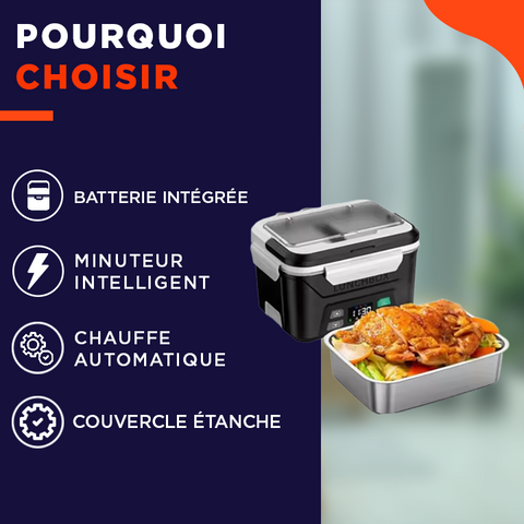 HeatBox | Lunch box chauffante sans fil pour des repas chauds partout