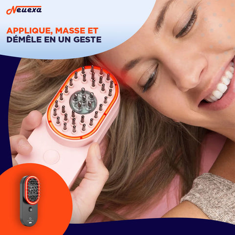 ScalpRevive | Brosse massante vibrante pour soulager les tensions et nourrir le cuir chevelu