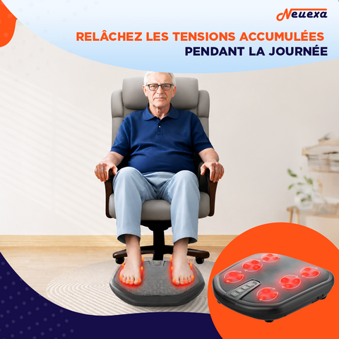FootRelief™ | Masseur Shiatsu Chauffant pour une Relaxation Ultime