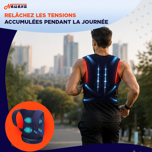 PosturePro | Ceinture de posture avec massage chauffant pour un dos plus droit et détendu.