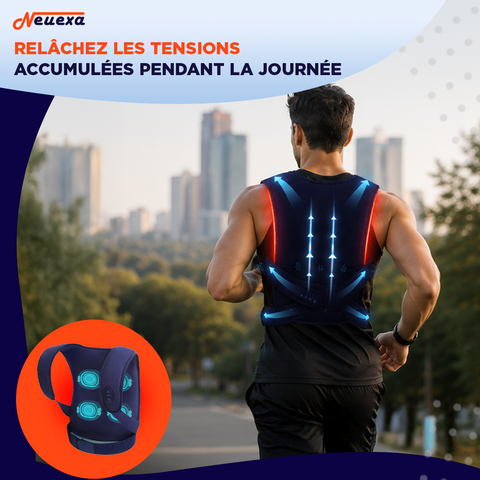 PosturePro | Ceinture de posture avec massage chauffant pour un dos plus droit et détendu.