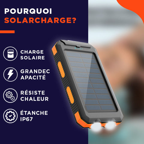 SolarCharge | Batterie solaire robuste pour rester connecté sous le soleil du Maroc