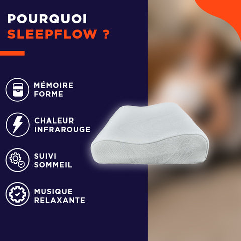 SleepFlow | Oreiller intelligent pour des nuits plus calmes et reposantes