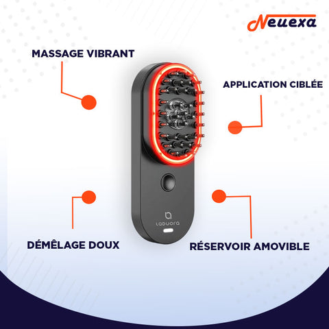 ScalpRevive | Brosse massante vibrante pour soulager les tensions et nourrir le cuir chevelu