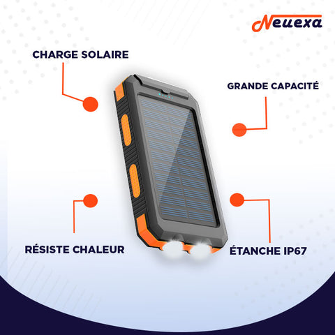 SolarCharge | Batterie solaire robuste pour rester connecté sous le soleil du Maroc