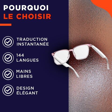 TalkGlass | Lunettes intelligentes avec traduction instantanée pour des conversations fluides dans toutes les langues