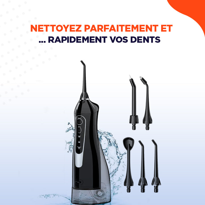 AquaFlosser || Appareil de nettoyage des dents à jet d'eau 4-en-1