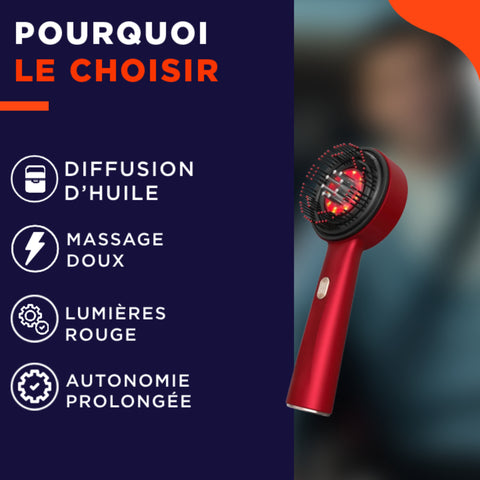 HairBoost | Brosse de massage 3 en 1 pour stimuler les cheveux