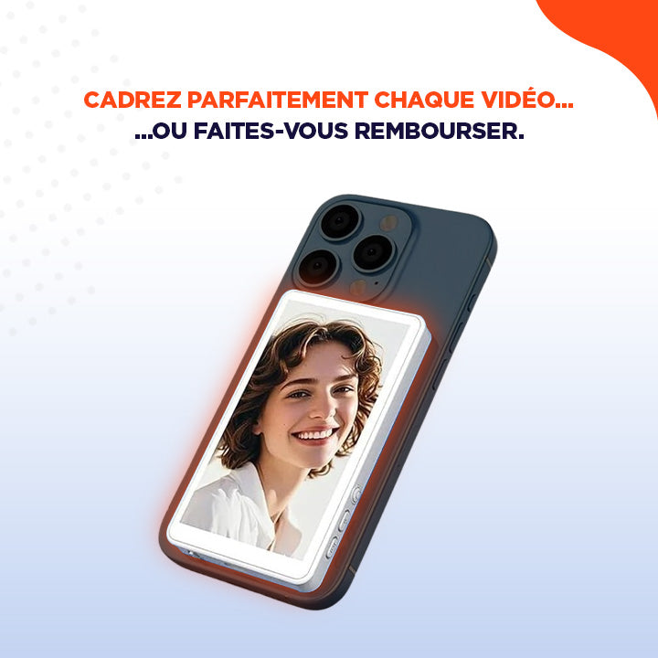 MagView | Écran miroir magnétique pour des selfies professionnels avec votre caméra arrière